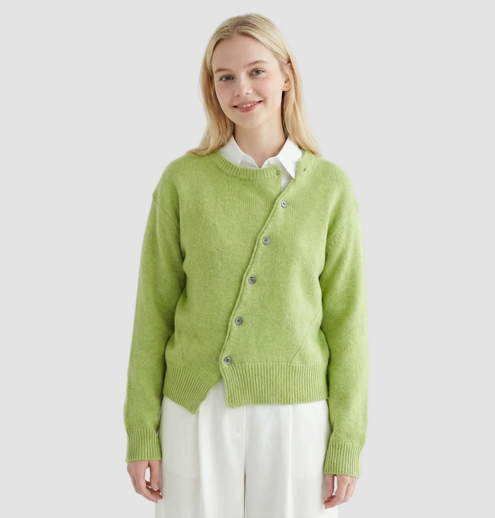 ELISE - gilet à boutons asymétriques pour femme