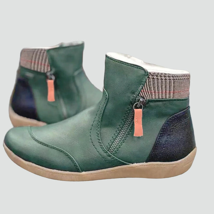 ALIÉNOR - bottines zippées à semelle souple pour femme