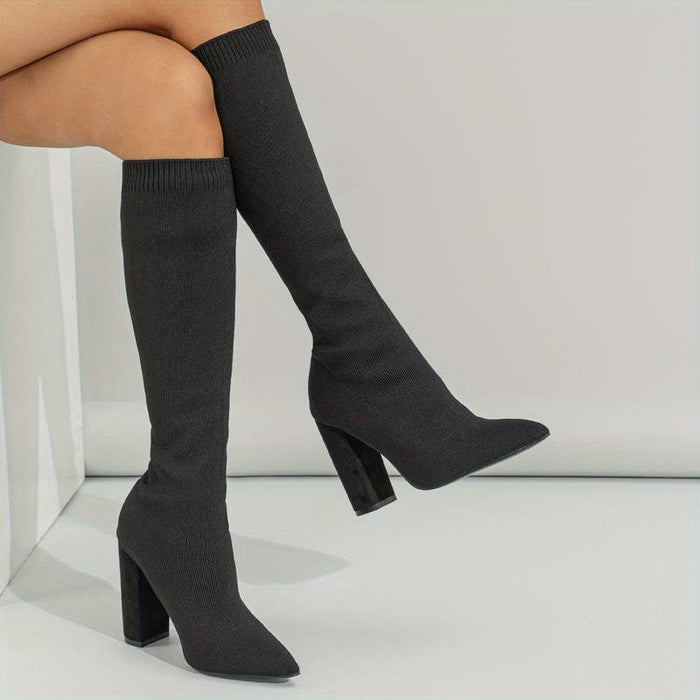 DOMITILLE - bottes chaussettes montantes pour femme