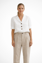 Solène | Chemisier Femme Décontracté Boutonné en Lin