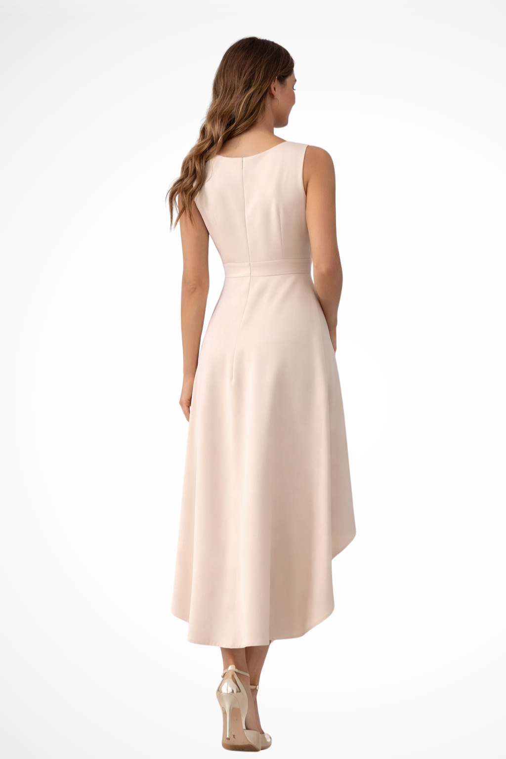 Eliane | Robe Mi-Longue Portefeuille Sans Manches à Ourlet Asymétrique