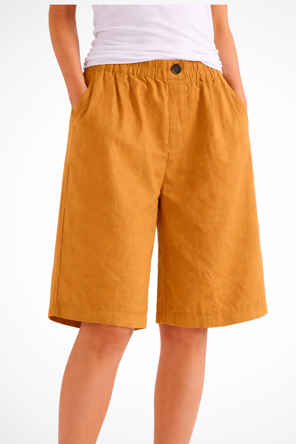 Solenne | Short d'été décontracté avec taille élastique pour femme - Gris