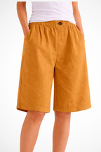 Solenne | Short d'été décontracté avec taille élastique pour femme - Gris