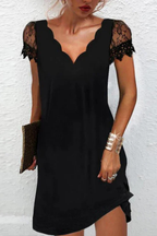 Harriet | Robe Mi-Longue avec Manches en Dentelle