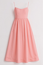 Aurevia | Robe Mi-Longue Évasée Style Lavallière