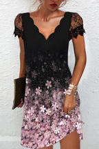 Harriet | Robe Mi-Longue avec Manches en Dentelle