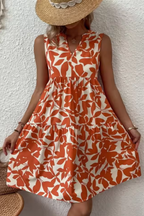 Amelia | Robe Mi-Longue de Plage Bohème Sans Manches Col V