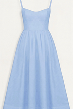 Aurevia | Robe Mi-Longue Évasée Style Lavallière