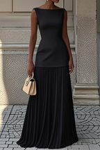 Eline | Robe Longue Plissée Habillée Élégante