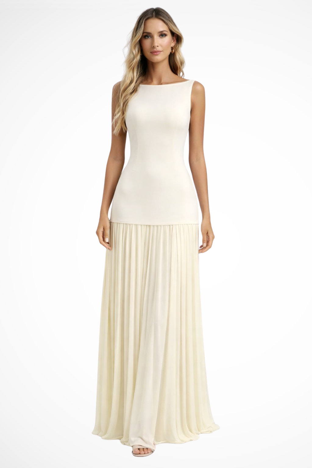 Eline | Robe Longue Plissée Habillée Élégante