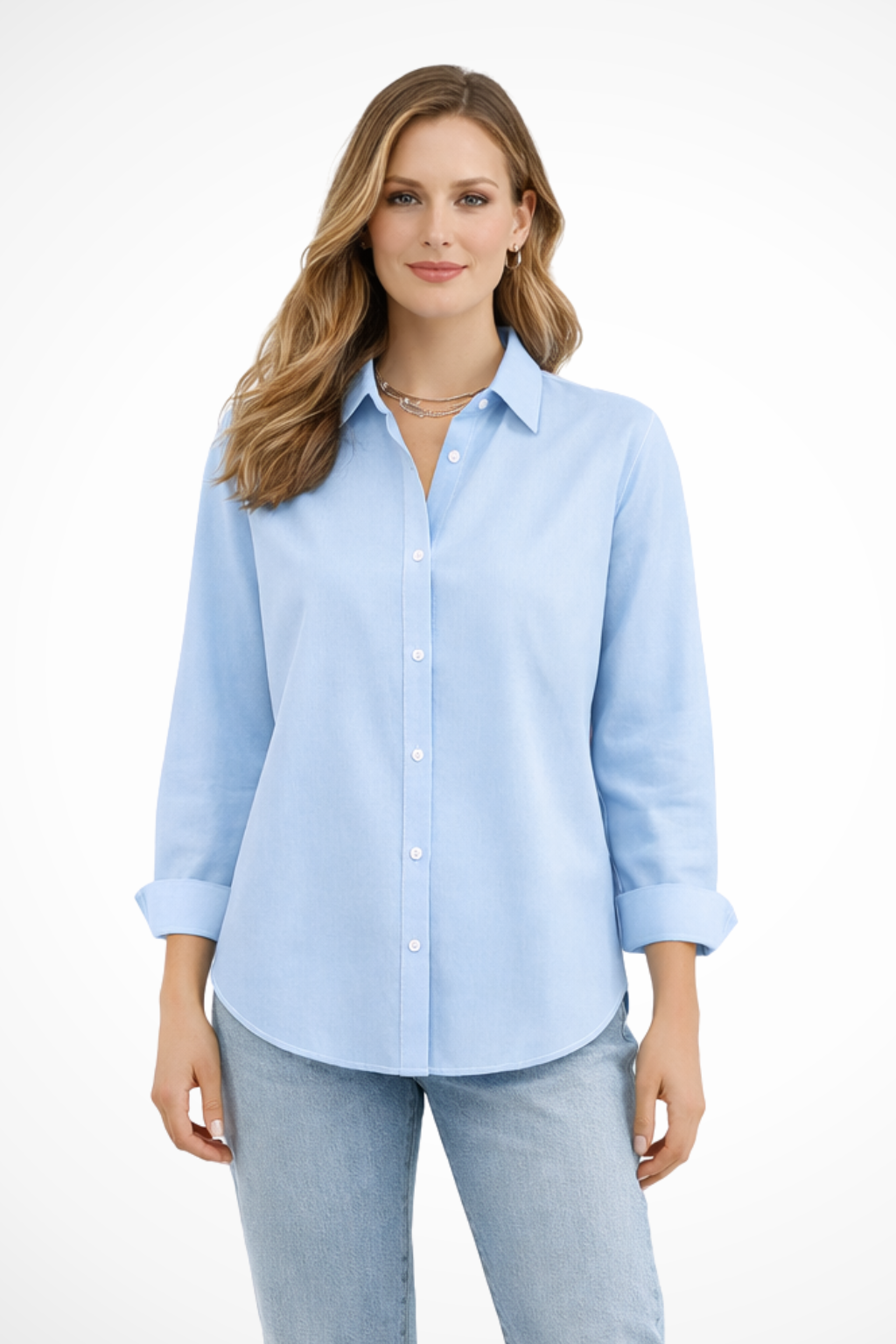 Darcy | Chemise Femme Boutonnée Coupe Décontractée Manches Longues avec Col