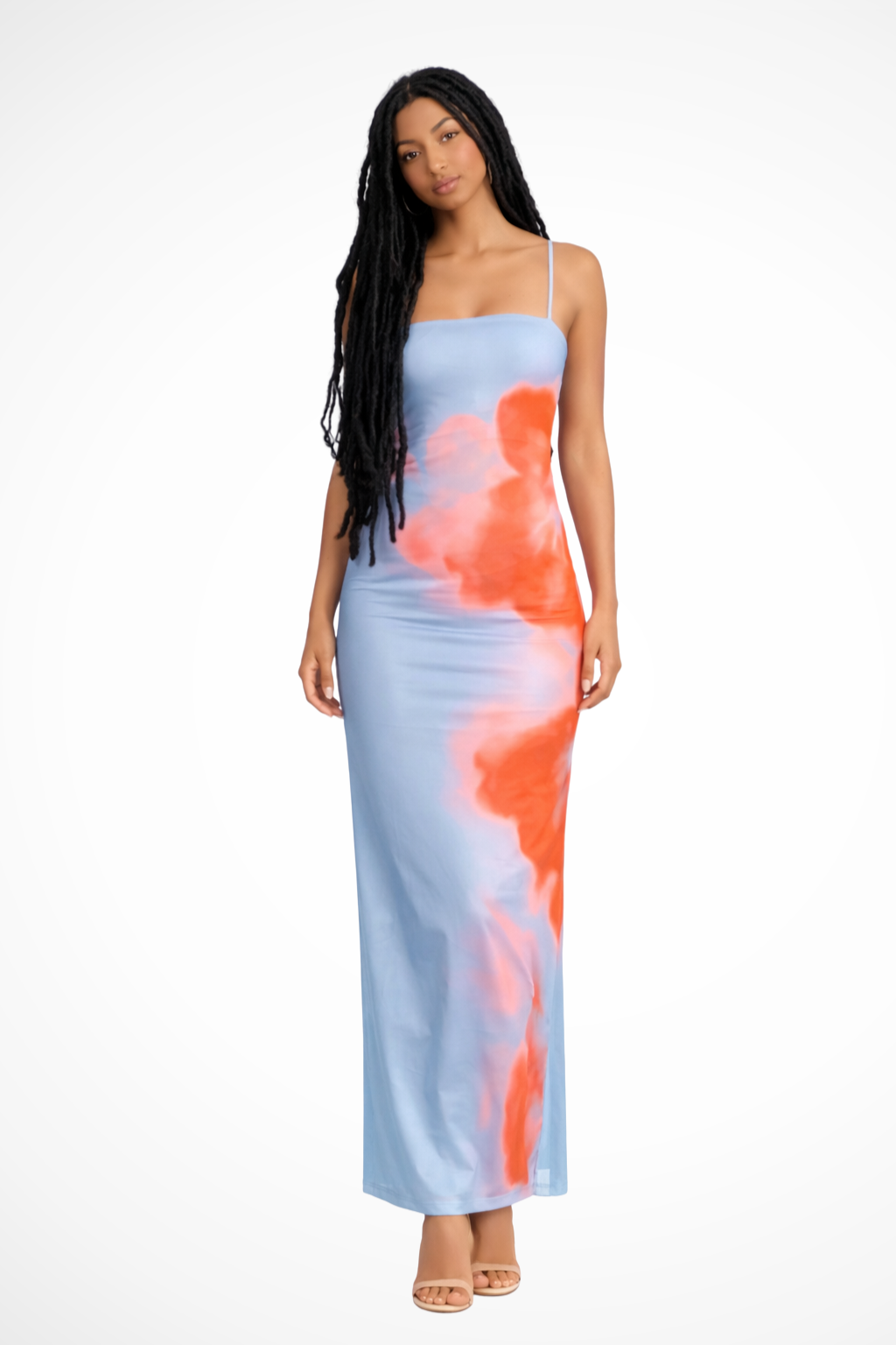 Aurea | Robe Longue de Plage Bustier Imprimée