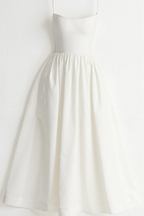 Aurevia | Robe Mi-Longue Évasée Style Lavallière