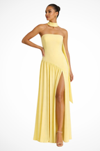 Yara | Robe Longue Bustier Fendue sur le Côté
