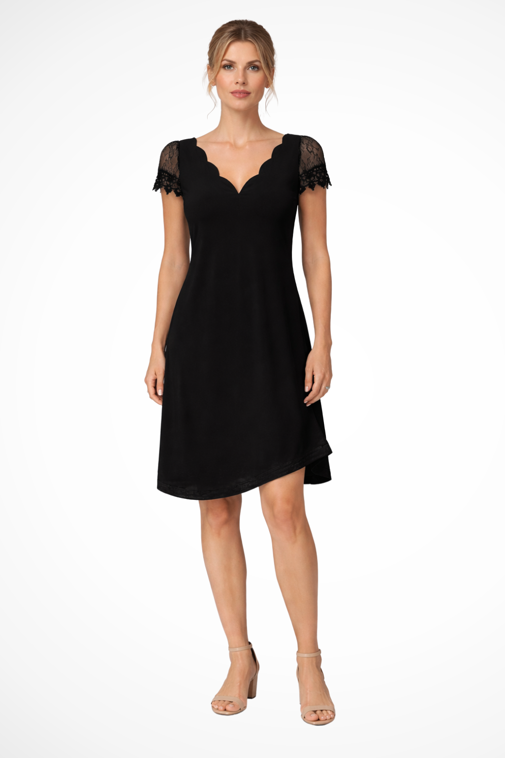 Harriet | Robe Mi-Longue avec Manches en Dentelle