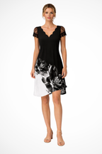 Harriet | Robe Mi-Longue avec Manches en Dentelle