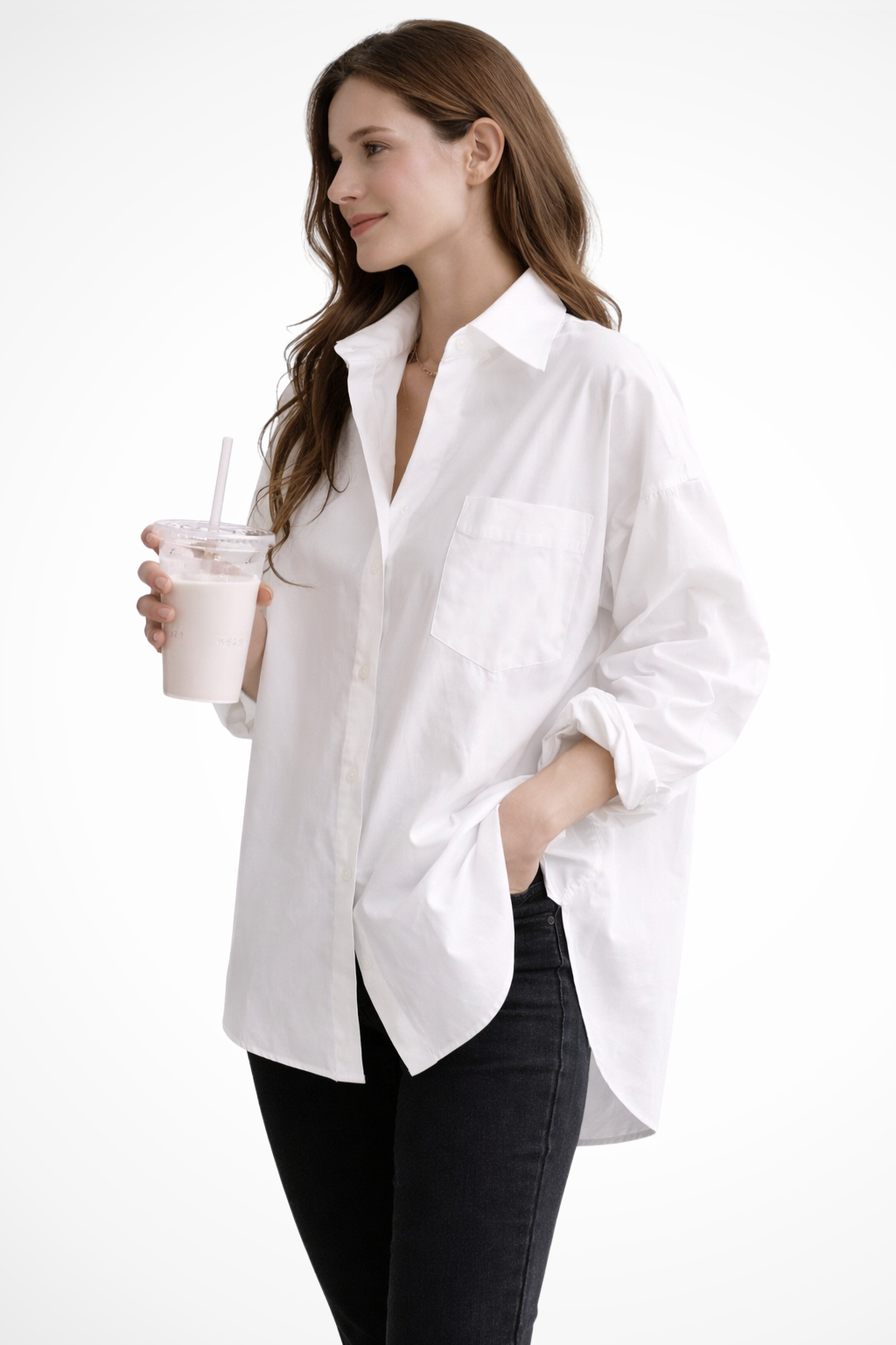 Selvyn | Chemisier Surdimensionné Femme Boutonné Manches Longues
