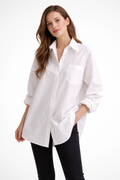 Selvyn | Chemisier Surdimensionné Femme Boutonné Manches Longues