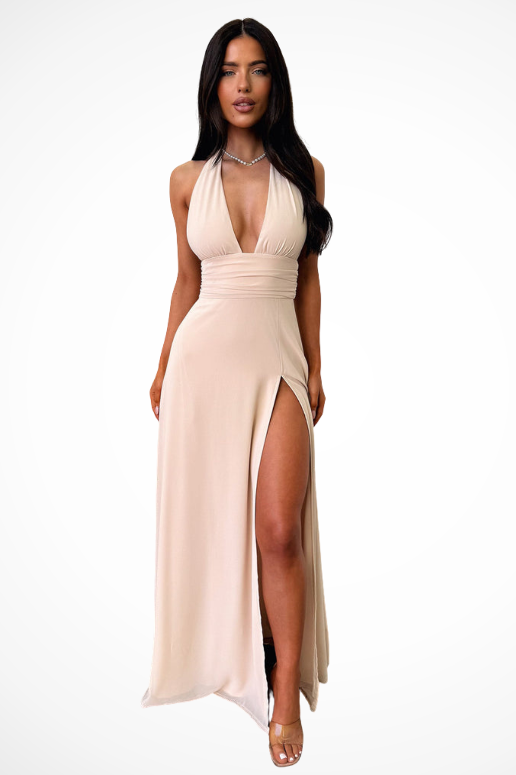 Kaelira | Robe Longue Dos Nu Fendue sur le Côté