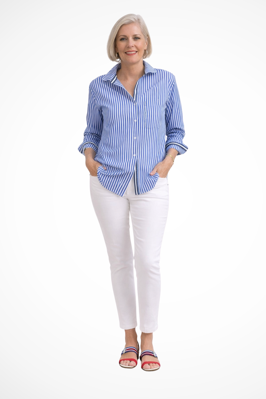 Margot | Chemise Surdimensionnée à Rayures Manches Longues Femme