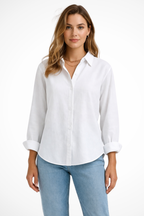 Darcy | Chemise Femme Boutonnée Coupe Décontractée Manches Longues avec Col