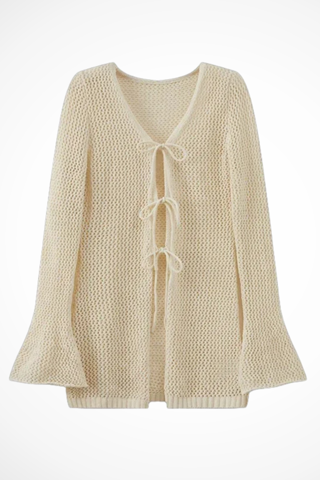 Cecily | Cardigan Gilet Femme en Crochet avec Manches Cloche