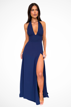 Kaelira | Robe Longue Dos Nu Fendue sur le Côté