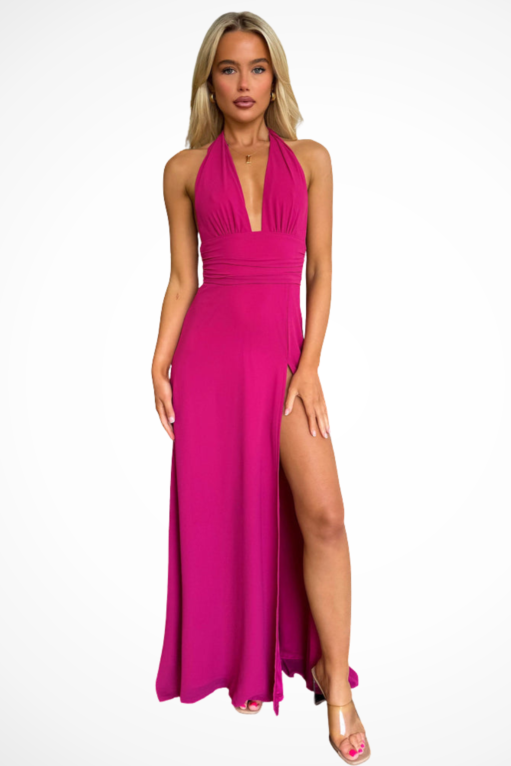 Kaelira | Robe Longue Dos Nu Fendue sur le Côté