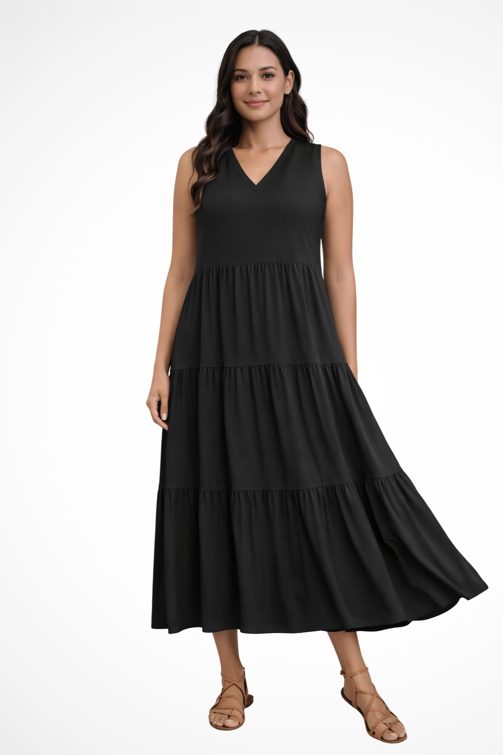 Florence | Robe Longue d'Été à Volants Sans Manches