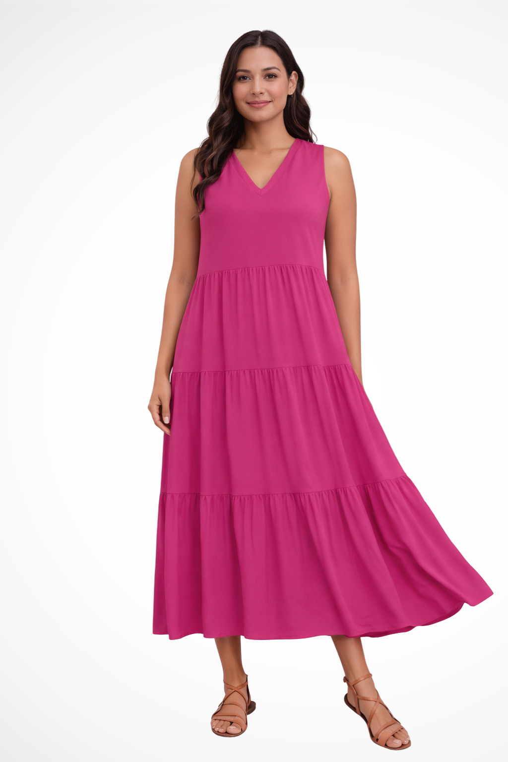 Florence | Robe Longue d'Été à Volants Sans Manches