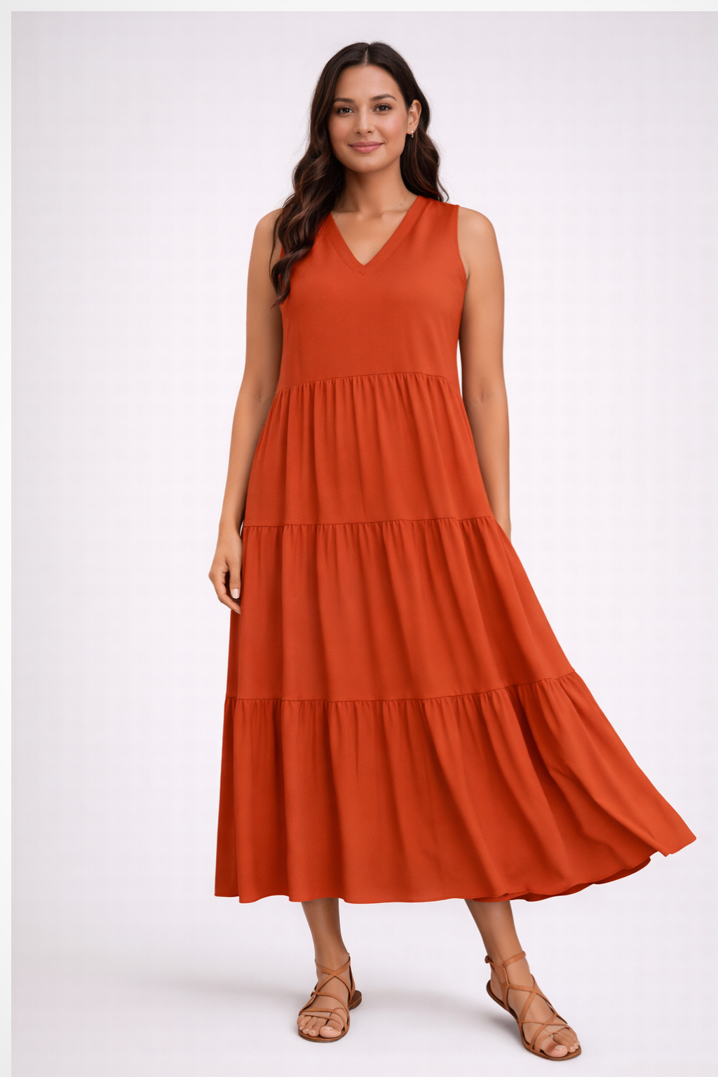 Florence | Robe Longue d'Été à Volants Sans Manches