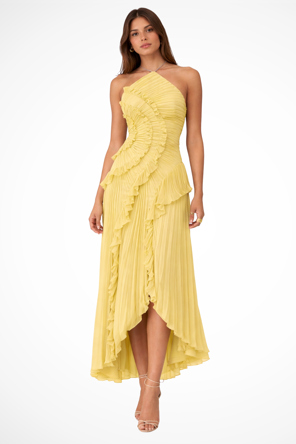 Imogen | Robe Longue Dos Nu Sans Manches à Volants