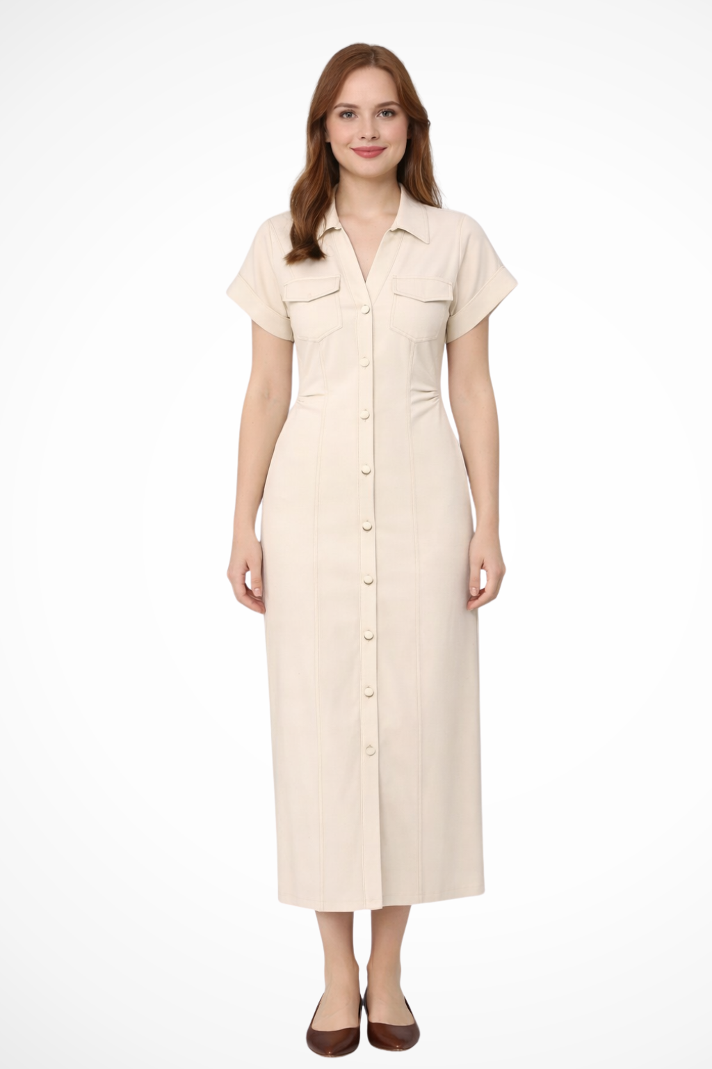 Juniper | Robe Longue en Jean Boutonnée à Col Revers