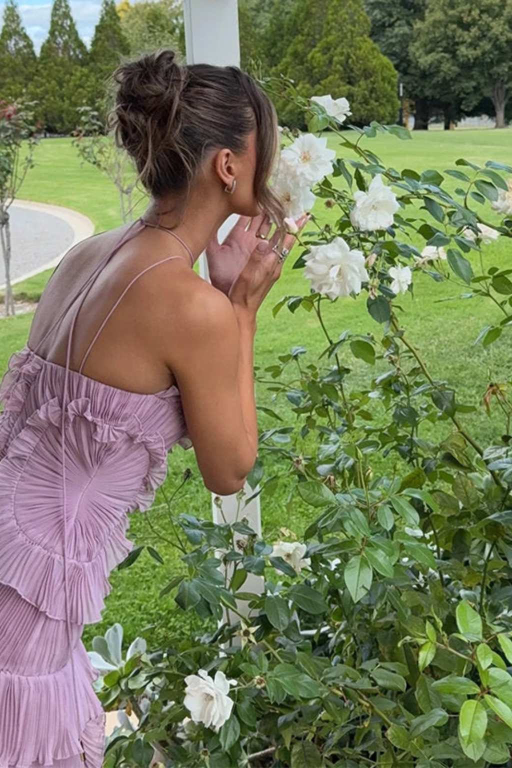 Imogen | Robe Longue Dos Nu Sans Manches à Volants