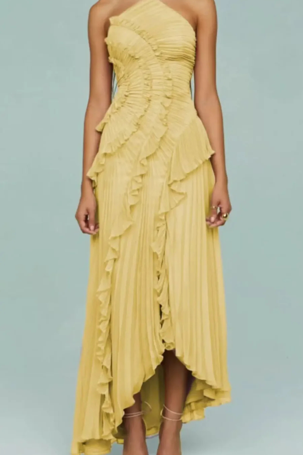Imogen | Robe Longue Dos Nu Sans Manches à Volants