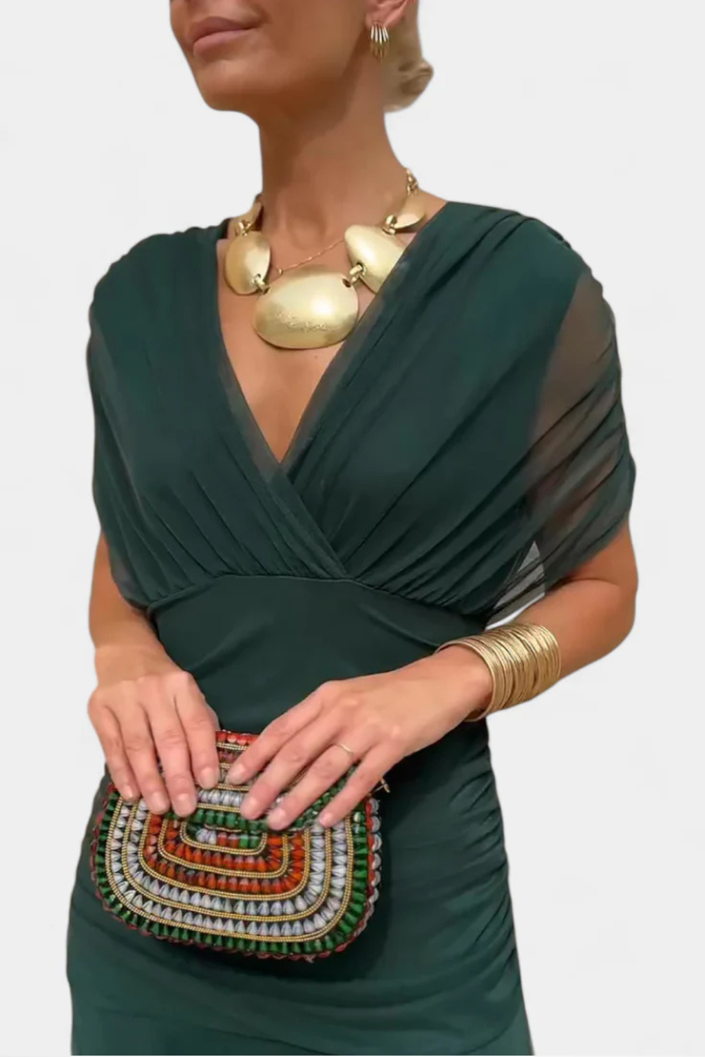 Gaby | Robe d'Été Élégante Plissée à Épaules Dénudées