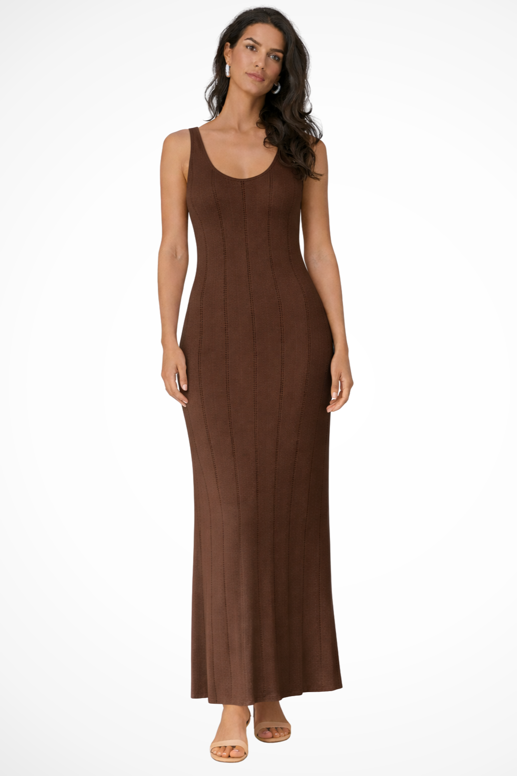 Serena | Robe Longue d'Été en Maille Sans Manches