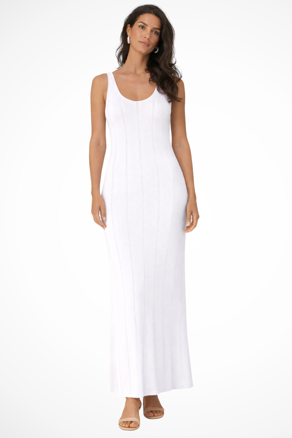 Serena | Robe Longue d'Été en Maille Sans Manches