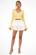 Daphne | Cardigan Femme en Crochet avec Manches Cloche