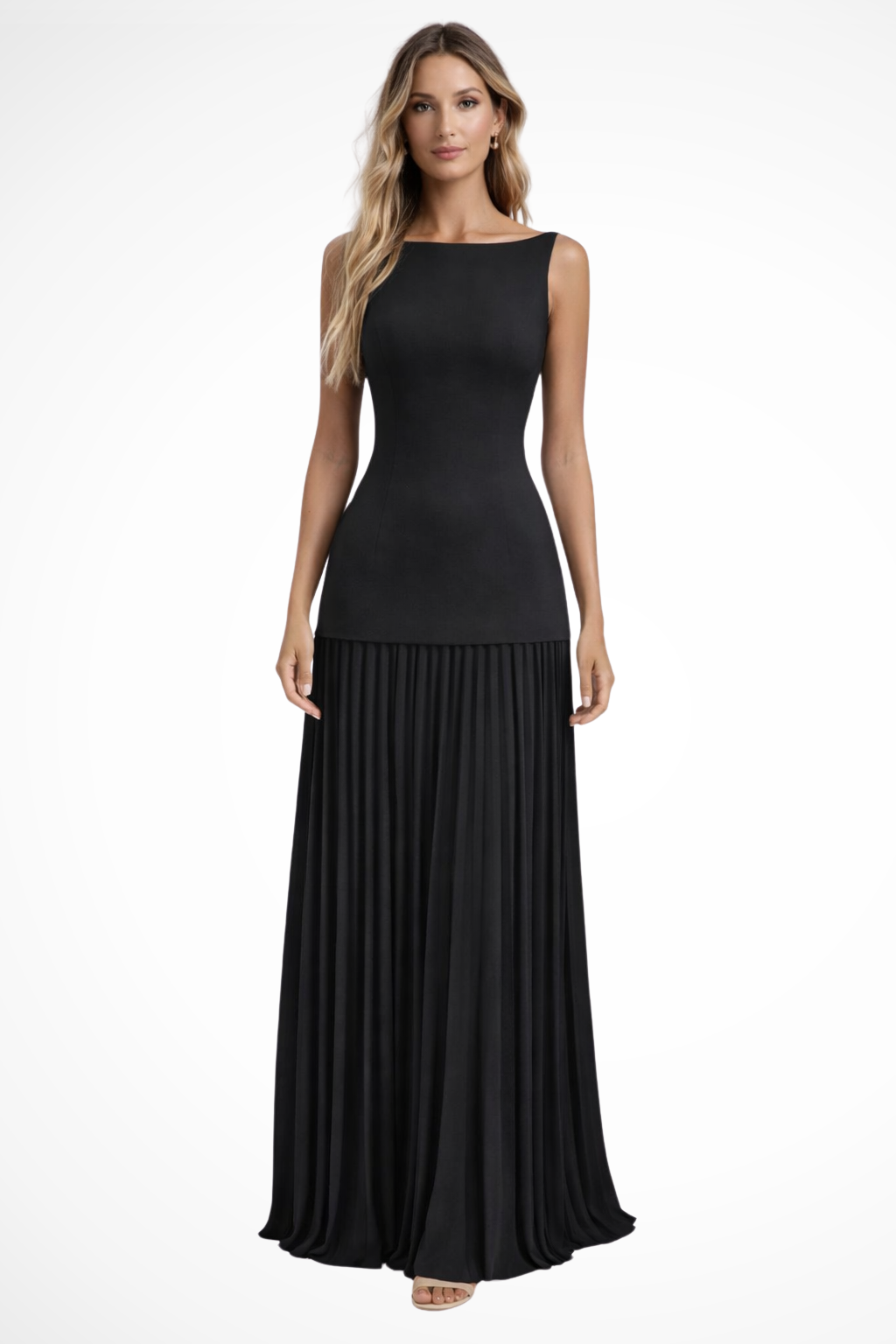 Eline | Robe Longue Plissée Habillée Élégante