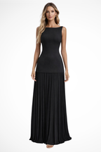 Eline | Robe Longue Plissée Habillée Élégante