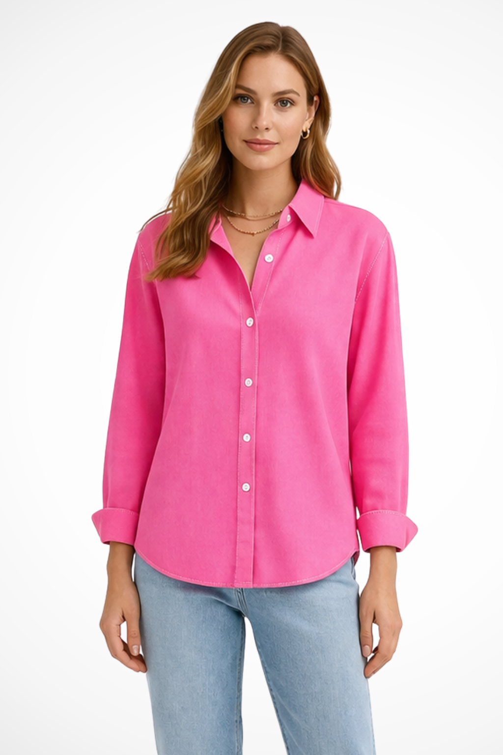 Darcy | Chemise Femme Coupe Décontractée à Manches Longues