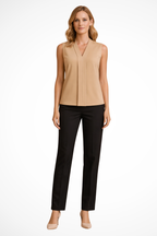 Seravelle | Blouse Élégante Femme Sans Manches à Col V