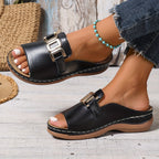 Nélia | Sandales Femme Confort Aérées Bande Large