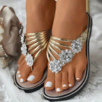 Olivia | Sandales Femme Motif Floral Strass