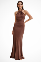 Celeste | Robe Longue Moulante Dos Nu à Nœud Torsadé