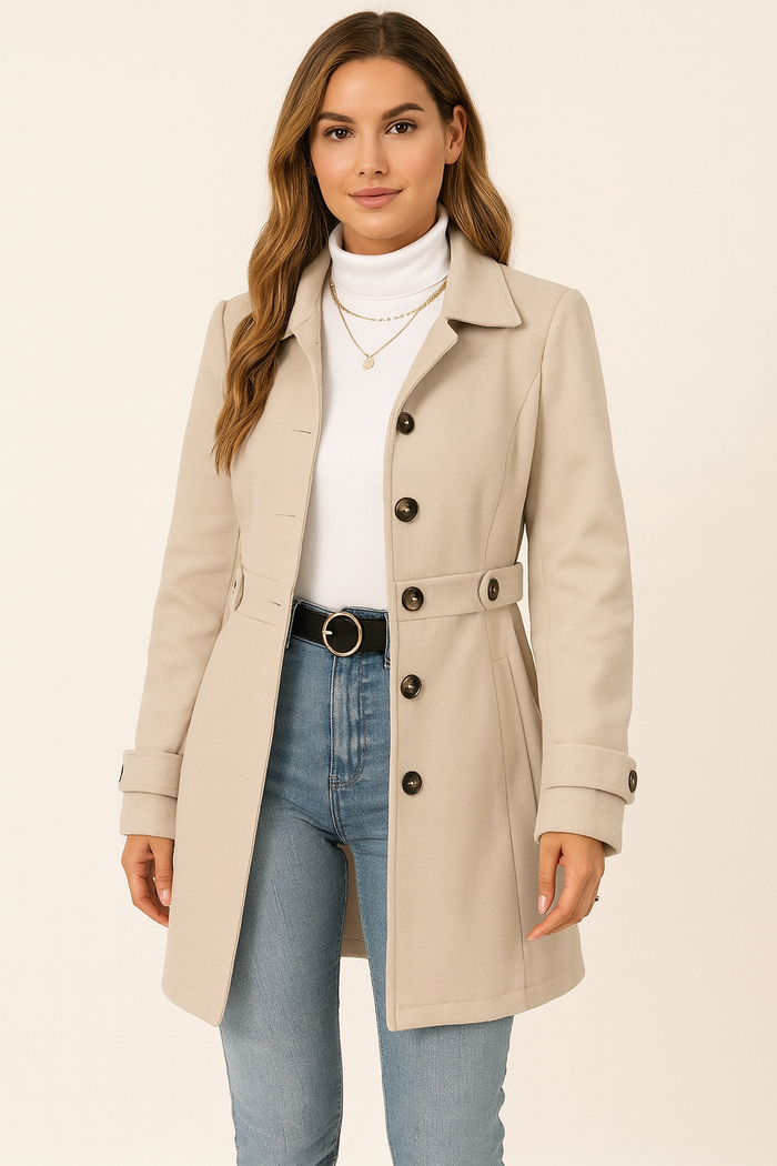 MARGOT - trench manteau long femme ceinturé