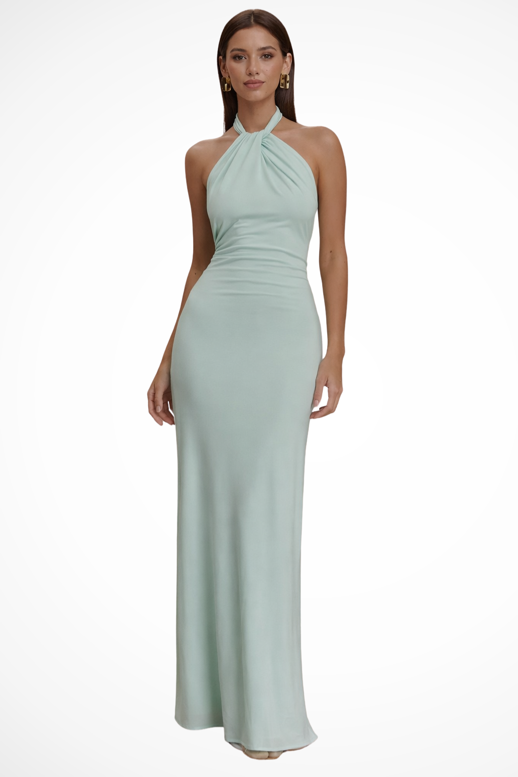 Celeste | Robe Longue Moulante Dos Nu à Nœud Torsadé