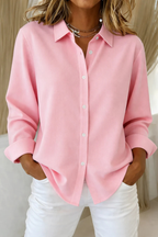 Darcy | Chemise Femme Boutonnée Coupe Décontractée Manches Longues avec Col