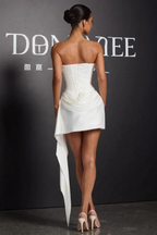 Zafrina | Robe Courte Bustier Corset en Satin